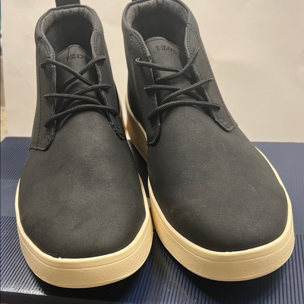 Izod Men's Palmer  Black Casual Lace-Up Shoes with Cream Sole